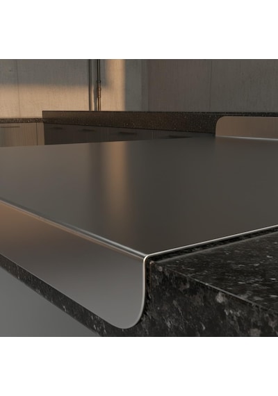 Paslanmaz Çelik Tezgahlık Tezgah Koruyucu Çift Büküm 50x80 Cm - 304 Kalite Diğer