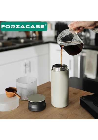 Forzacase Paslanmaz Çelik 500 Ml Sıcak Soğuk Tutan Çay Kahve Su El Termosu - Fc942 Yeşil Yeşil