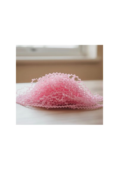 Toz Pembe Z Zigzag Kırpık Kâğıt Hediye Kutu İçi Dolgu Süsleme Ve Dolgu Malzemesi 25 Gr