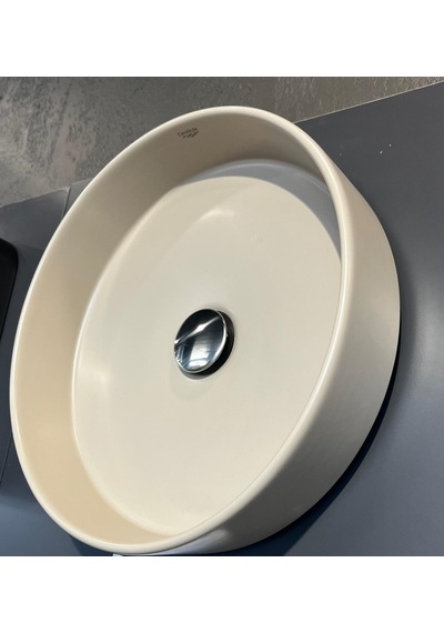 Turkuaz Cerastyle Suit Tezgahüstü Mat Cappucino Lavabo Ø40 Cm Siyah