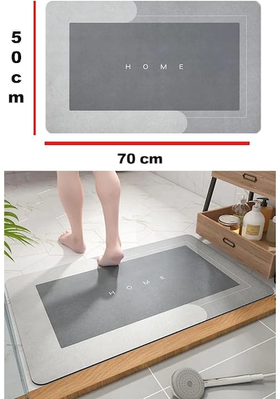 Su Emici Banyo Paspası Kaymaz Tabanlı Su Emici Yapı 50 X 70 Cm Büyük Boy Çok Amaçlı Banyo Paspası Kolay Temizlenir Karışık-çok Renkli