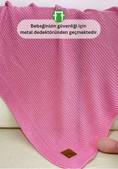 Little Dedi Starlink Örme Bebek Kundak Battaniyesi,çocuk Pembe