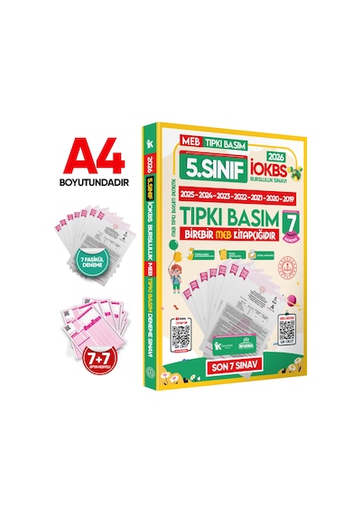 2027 5.Sınıf YENİ SİSTEM İOKBS BURSLULUK Tıpkı Basım ve Sarmal Deneme Seti Türkiye Geneli D. Çözümlü