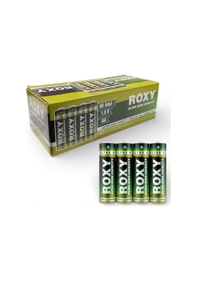 Roxy Aa Pvc Kılıflı Çinko Karbon Pil - 60 Adet