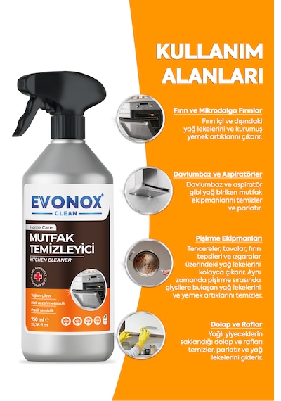Clean Ultra Güçlü Mutfak Yüzey Temizleyici Ve Yağ Sökücü Limon Kokulu Sprey 750 Ml Tekli