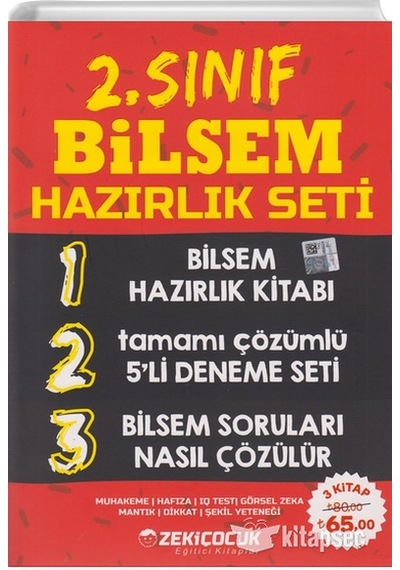 Zeki Çocuk Yayınları 2. Sınıf Bilsem Hazırlık Seti Son Baskı 2020