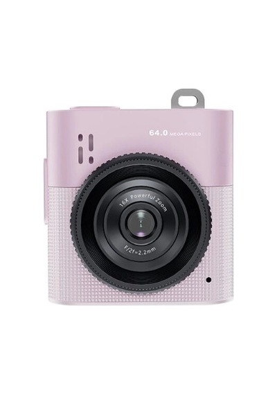 Mini Dijital Kamera 64mp 16x Digital Zoom 1.4 Ekranlı Video Kamera Taşınabilir Tasarım Pembe