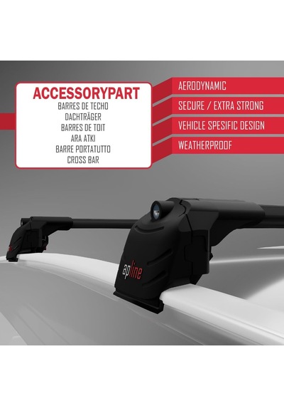 Accessorypart Ssangyong Torres 2022 Ve Sonrası İle Uyumlu Ace-2 Ara Atkı Tavan Barı Siyah 2 Adet