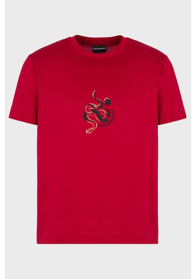 Emporio Armani Erkek T Shirt Em001702 Af10017 U5078 Kırmızı Kirmizi Kırmızı