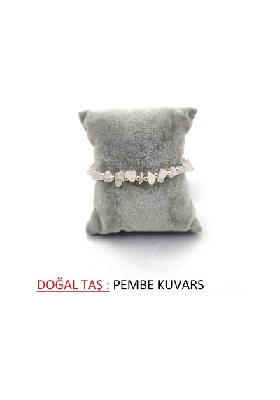 Şekilli Doğaltaş Ayarlanabilir Kadın Bileklik Çok Renkli-3