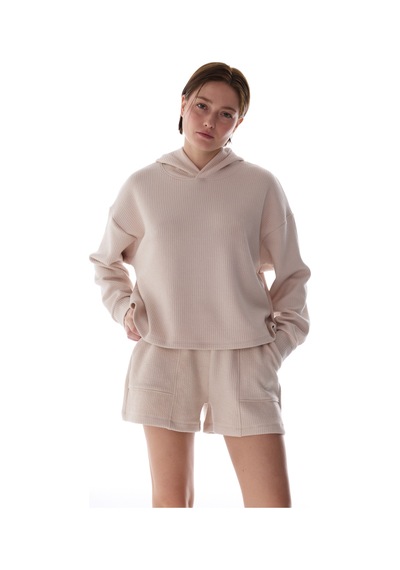 Penti Pastel Bej Rib Hoodie