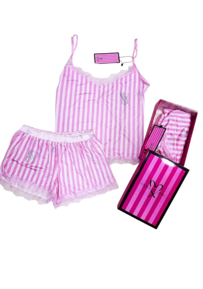 Victoria's Secret Bayan Yazlık Şortlu 2"li Pijama Takımı Soft Pembe