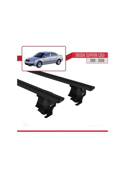 Skoda Superb 3u 2001-2008 Arası İle Uyumlu Ace-4 Ara Atkı Tavan Barı Siyah