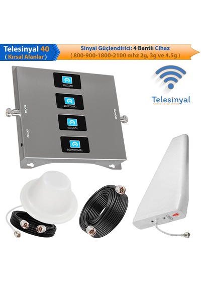 Telesinyal 40 Kırsal Alan Gsm Sinyal Güçlendirici 2g 3g Ve 4.5g Lte Yükseltici Kolay Kurulum Ve Geniş Kapsama Alanı