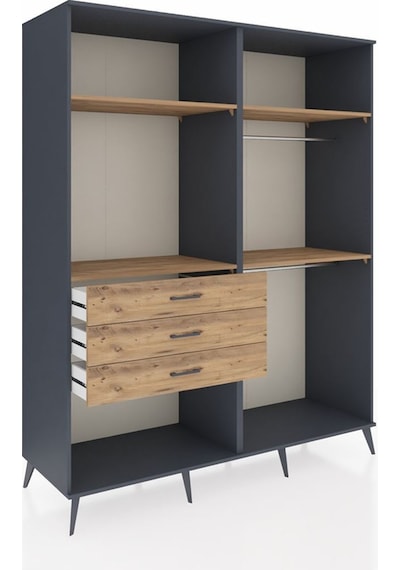 Kronos Gardrop 4 Raflı 3 Çekmeceli 2 Askılı 176x59x221 Antrasit-çam Çam Kronos Gardrop 4 Raflı 3 Çekmeceli 2 Askılı 176x59x221 Antrasit-çam Çam