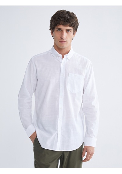 Lcwaıkıkı Classic Beyaz Regular Fit Uzun Kollu Erkek Gömlek