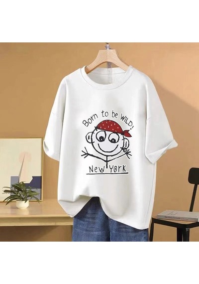 Flood Of Style Komik Doğan Olmak Vahşi New York Grafik Baskı T Shirt Erkek Kadın Rahat Tee Boy Pamuk Beyaz Flood Of Style Komik Doğan Olmak Vahşi New York Grafik Baskı T Shirt Erkek Kadın Rahat Tee Boy Pamuk Beyaz