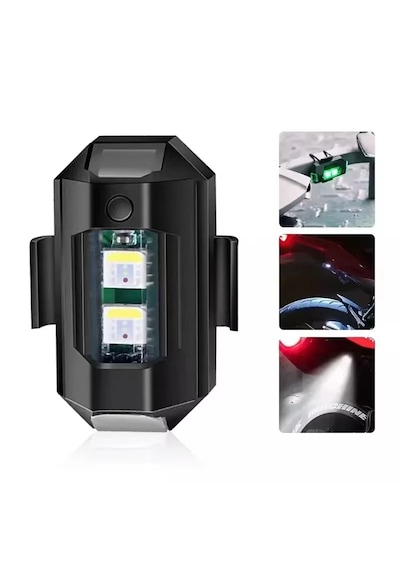 Usb Şarjlı 7 Modlu Drone Kask Stop İkaz Işığı