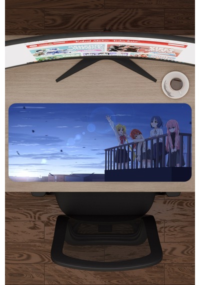 Bochi The Rock Anime V5 - 70x30 Xl Gaming Kauçuk Kaymaz Taban Mouse Pad Fare Altlığı