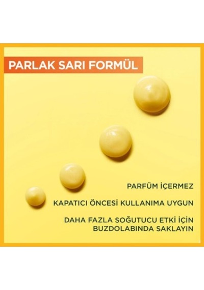 Garnier C Vitamini Parlak Aydınlatıcı Göz Kremi 15ml, 4% Niasinamid, Kafein, Vitamin C, Muz