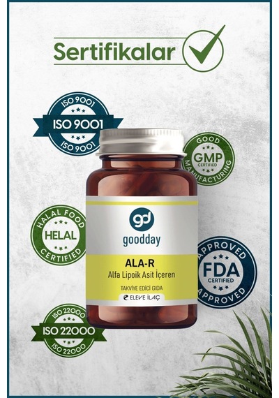 Goodday Ala-r Na-r-alfa Lipoik Asit 250 Mg 30 Kapsül Alfa Lipoik Asit İçeren Takviye Edici Gıda