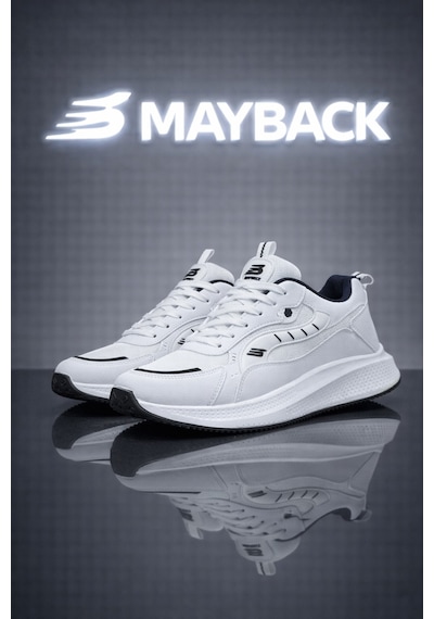 Mayback Erkek Spor Günlük Yazlık Ortopedik Ayakkabı Beyaz