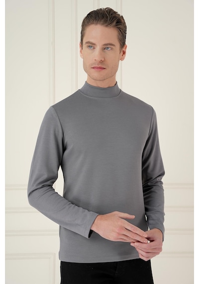 Efor Ts 894 Slim Fit Füme Spor T-shirt Füme