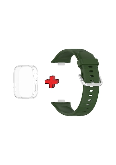 Watch Fit 3 İle Uyumlu Kasa Ekran Koruyucu Ve Jel Silikon Kordon 2in1 Renk83