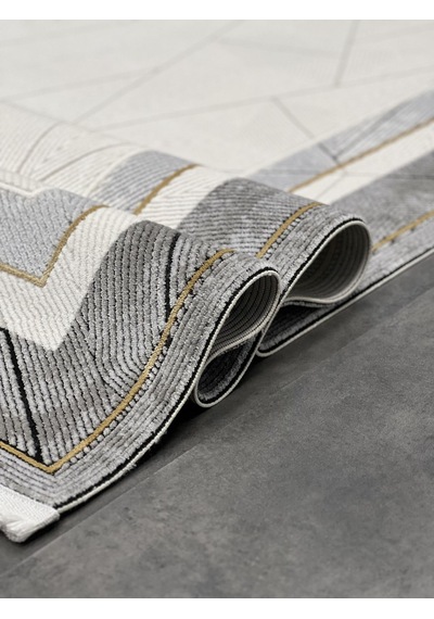Woolen Halı Pera Akrilik Halı 4503 Grı Renkli