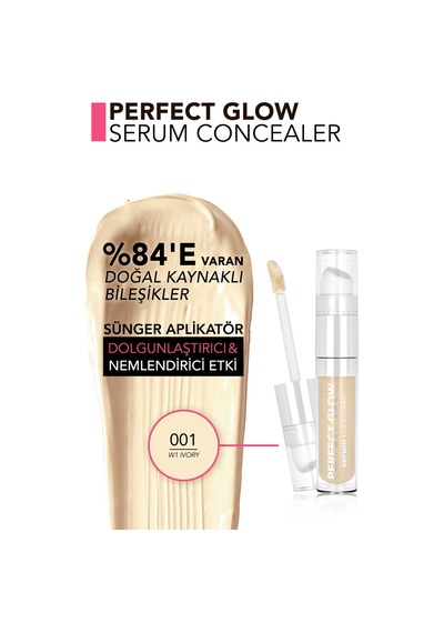 Perfect Glow Nemli Ve Aydınlık Bitişli Sünger Aplikatörlü Serum Concealer 8682536114882 001w1ıvory