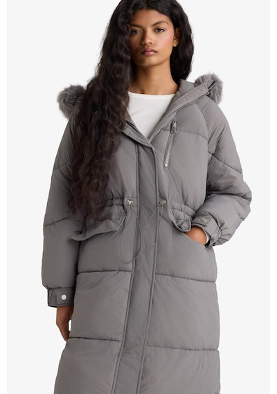 Defacto Su Geçirmez Regular Fit Kapüşonlu Fermuarlı Parka F2965ax25wngr490 Gri-gr490