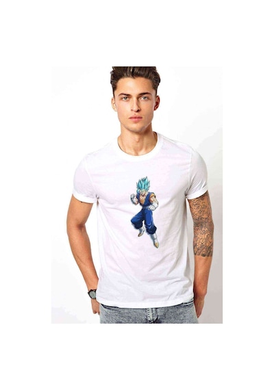 Anime Dragon Ball Z Baskılı Beyaz Erkek Tshirt (531009228)
