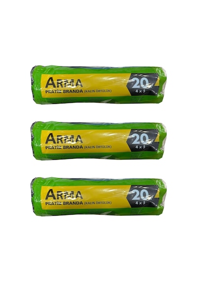Arma Naylon Tadilat Boya Koruyucu Örtü Poşet Kalın Pratik Branda - 4x5 Metre - 20 M2-3 Paket