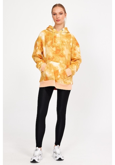 Alexander Gardi Alexandergardı Batik Desenli Kapüşonlu Şardonlu Oversize Sweatshirt Un-757a07 001