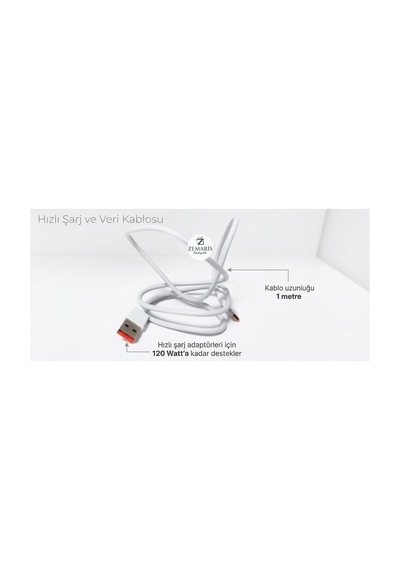 Hızlı Şarj Usb Type C Kablo/şarj Soketli Usb Kablosu Beyaz - 808971379