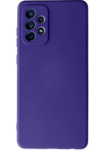 Newface Samsung Galaxy A72 Kılıf Nano İçi Kadife Silikon - Mor