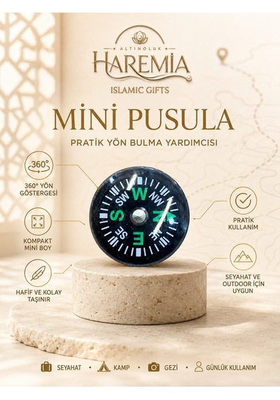 Mini Pusula 360 Yön Göstergeli Taşınabilir Kamp Seyahat Pusulası