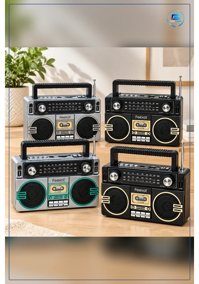 Nostaljik Radyo Bluetooth Hoparlör Şarjlı Fm Usb Tf Mp3 Çalar İbr