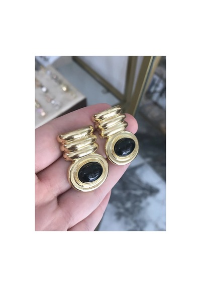 Özel Seri Gold Detaylı Küpe Altın - Model 668