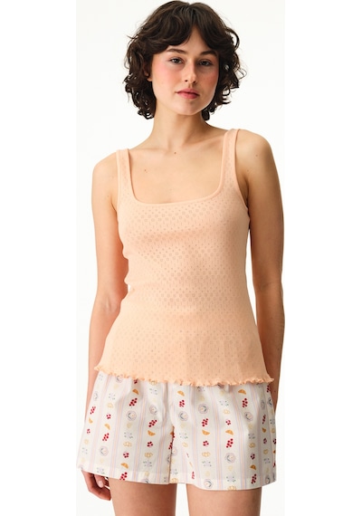 Penti Somon Morning Time Pamuklu Şortlu Pijama Takımı