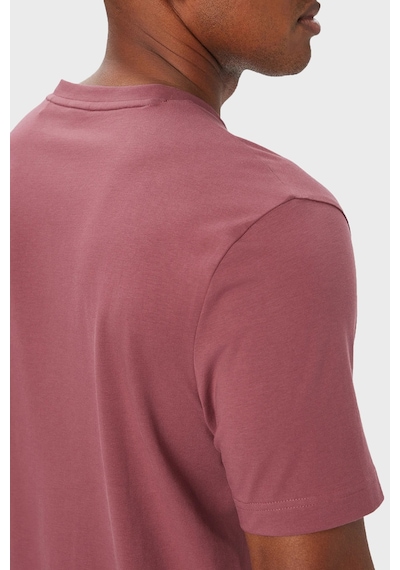 Boss Logolu Pamuklu Relaxed Fit Bisiklet Yaka T Shirt Erkek T Shirt 50473278 618 Bordo