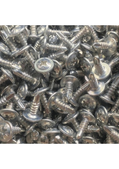 Rysb 4.8x22 Mm 100 Adet Beyaz Pul Başlı Matkap Uçlu Vida Otomatik Vida
