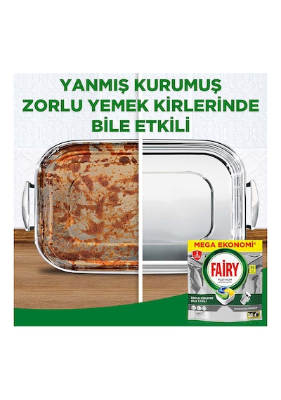 Fairy Platinum Bulaşık Makinesi Kapsülü 96 Tablet Yıkama Limon Kokulu