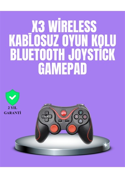 Techmrt Android Uyumlu Gamepad X3 Game Stick Oyun Kolu Bluetooth Bağlantılı