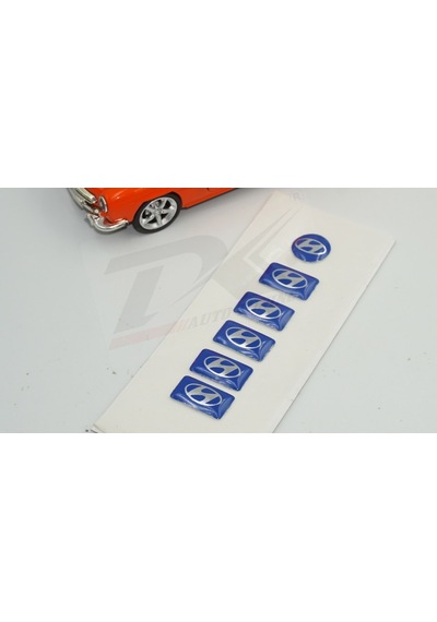 Hyundai Cam Açma Jant Torpido Direksiyon Metal Sticker Logo Seti