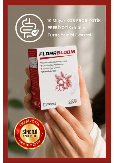 Florabloom Prebiyotik + Probiyotik Takviye Edici Gıda Bağırsak Mikrobiyotasına Destek
