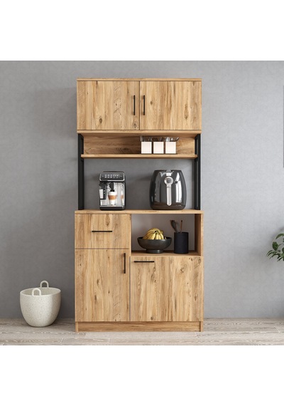 Tanmob Mtd0102 İnci 90 Cm Kapaklı Çekmeceli Raflı Mutfak Dolabı Çam Çam Tanmob Mtd0102 İnci 90 Cm Kapaklı Çekmeceli Raflı Mutfak Dolabı Çam Çam