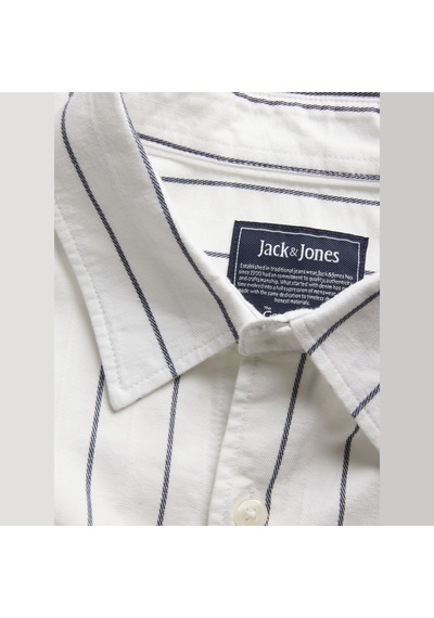 Jack & Jones Erkek Relaxed Fit Uzun Kollu Gömlek - Axel - 12298893 White