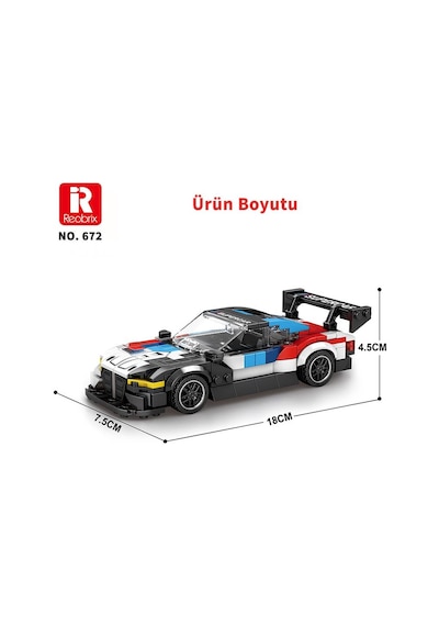 Reobrix Creator 672 Bmw M4 Gt3 Spor Araba Yaratıcı Yapı Blok Seti Building Blocks - 385 Parça