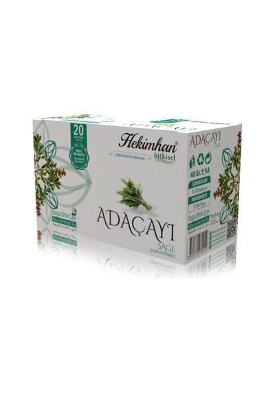 Hekimhan Bitkisel Adaçayı Doğal Bitki Süzen Poşet Çay 20 x 2 G